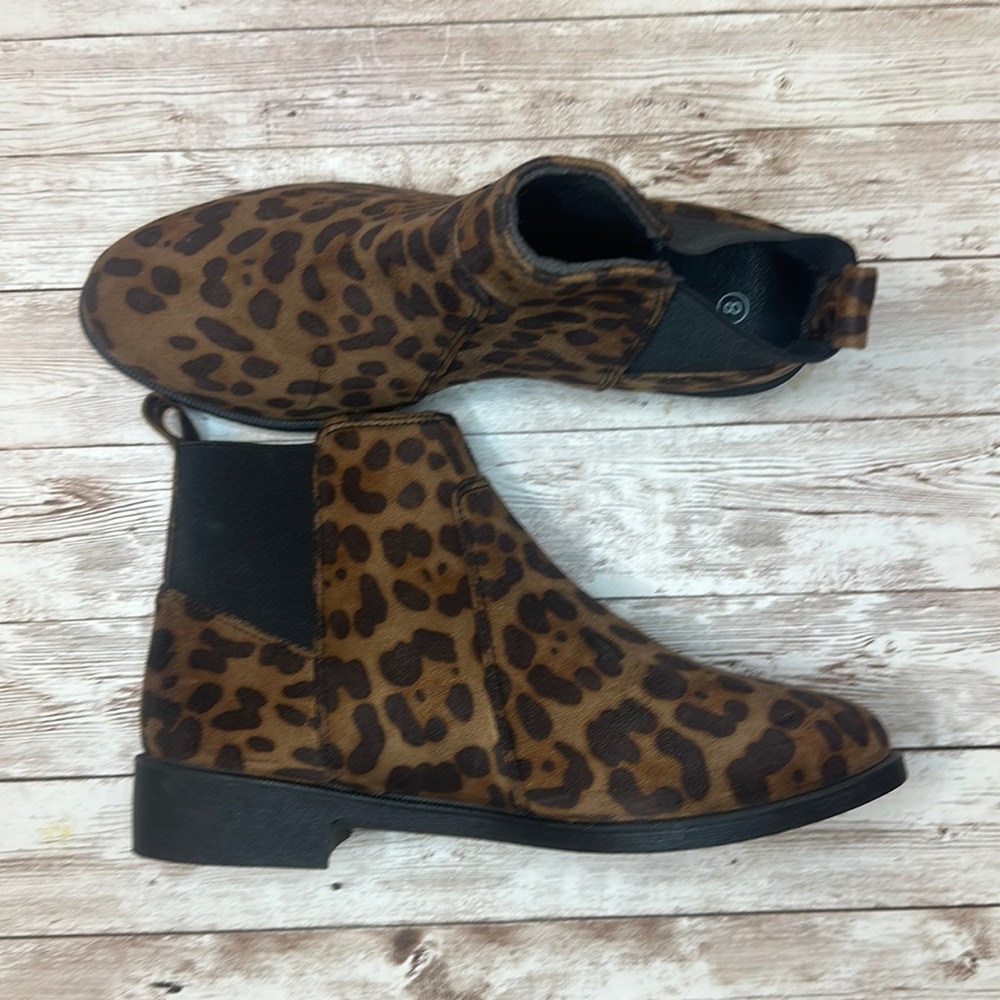 Brand new animal print ankle boots